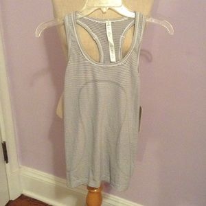 NEW black and white stripped Lululemon tank