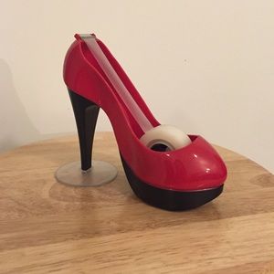 Red pump tape dispenser