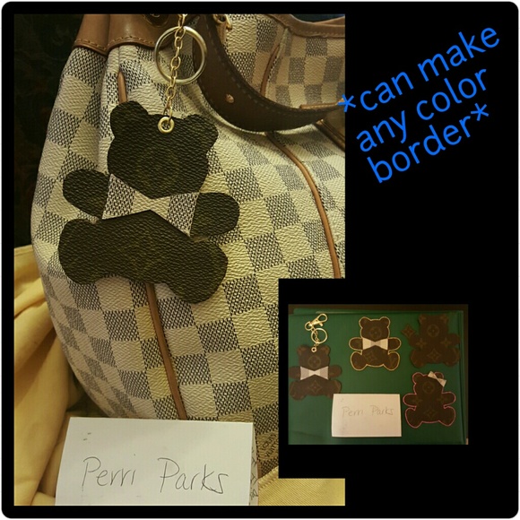 $95 Custom LV teddy bear purse charms/key charms