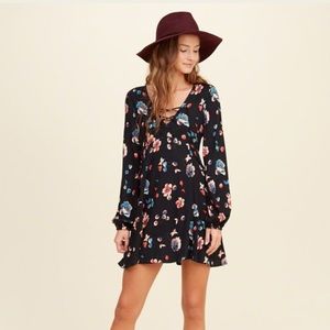 Hollister Crepe Lace-Up Dress