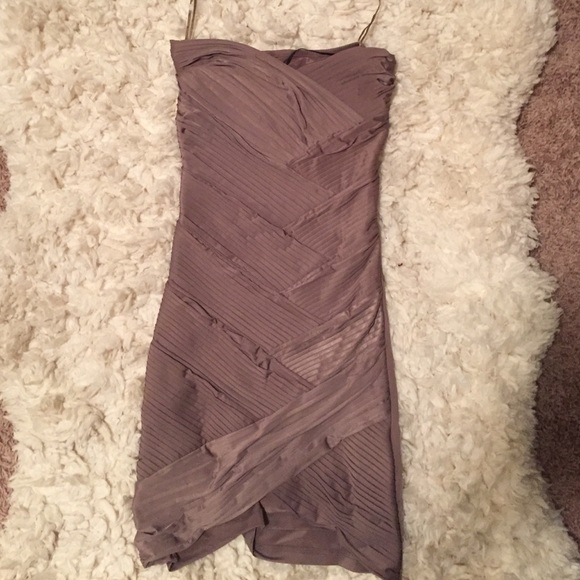 Pleated gray dress