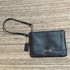 Coach leather wristlet clutch
