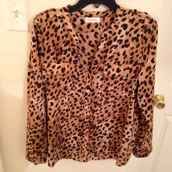 Calvin Klein leopard print shirt