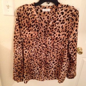 Calvin Klein leopard print shirt