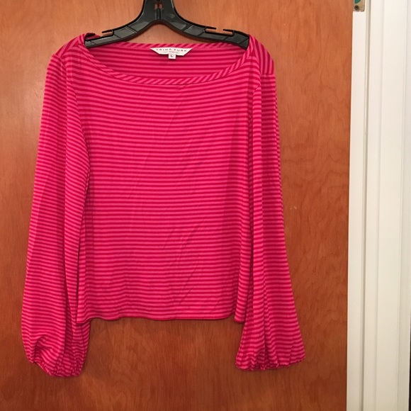 Red and pink striped top