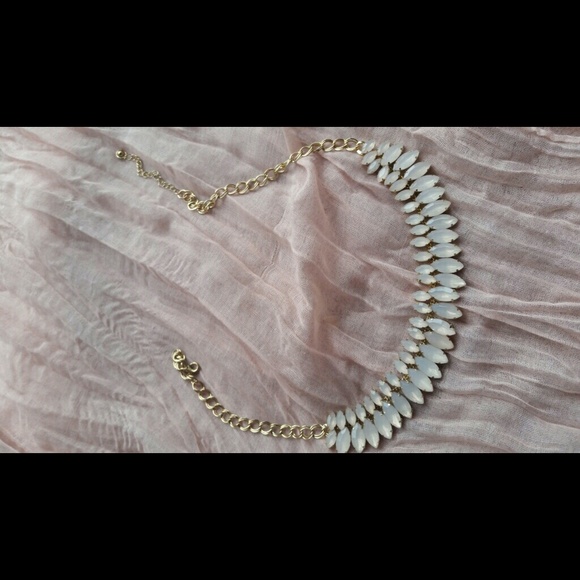 Pale pink jeweled necklace