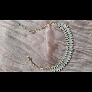 Pale pink jeweled necklace