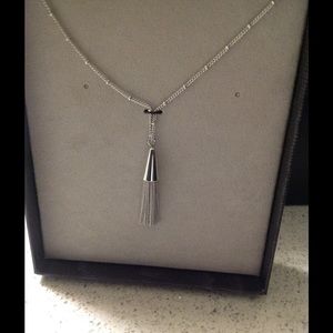 New silver tassel necklace from Neiman Marcus.