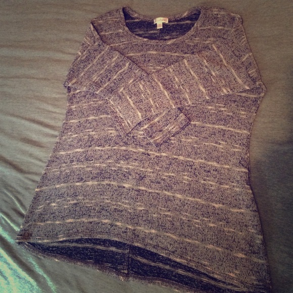 Navy and gray sweater