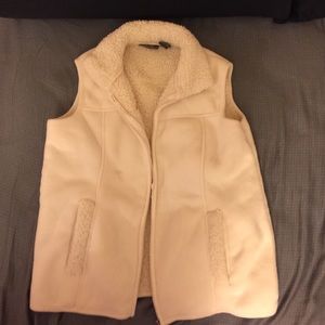 White/cream fleece vest