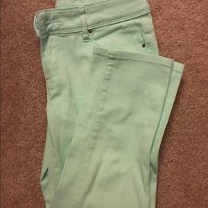 Aqua Blue Capri Jeans
