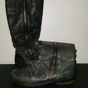 Bluish-grey Vintage Boots