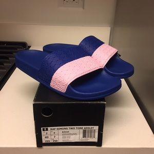 Adidas by Raf Simons two tone Adilette slides