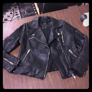Zara faux leather moto jacket