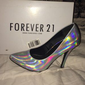 Holographic Silver Heels