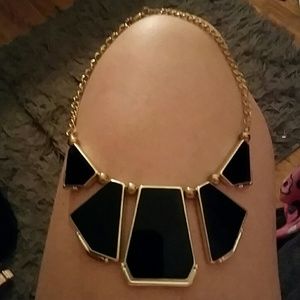 Black and gold statement necklace