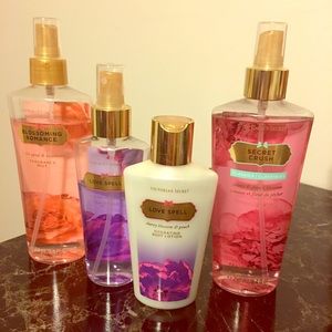 Victoria's Secret body sprays and lotion