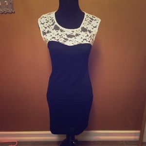Black lace dress