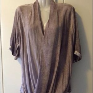 Young Fabulous and Broke YFB Gray Draping Blouse M