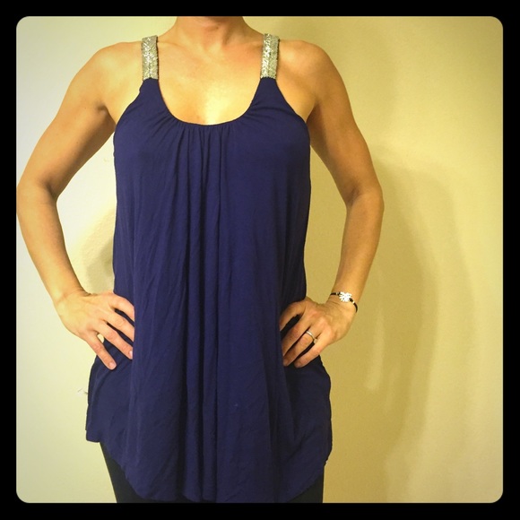 Purple sequined tank