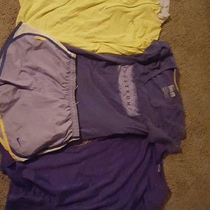 Purple and gold Nike lot