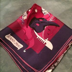 Authentic Hermes silk scarf. Like new
