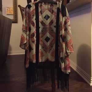 Aztec Print Style Kimono