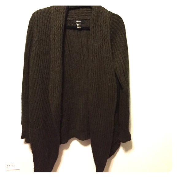 Olive green cardigan