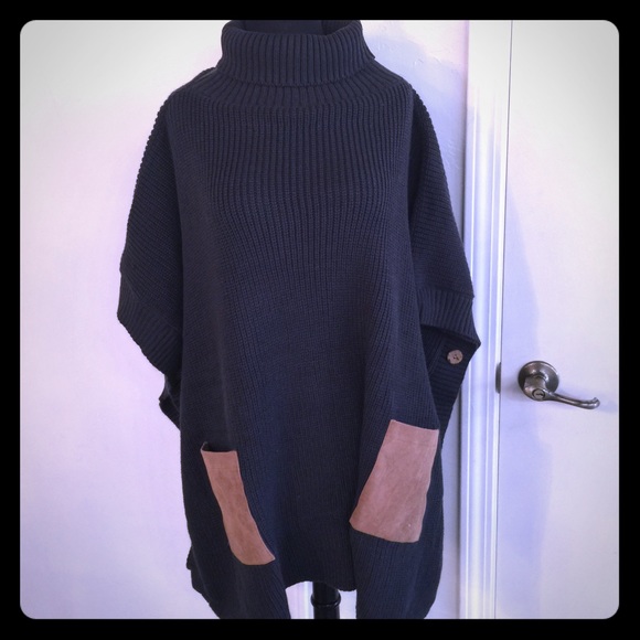 Dark gray poncho