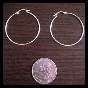 Sterling silver hoop earrings