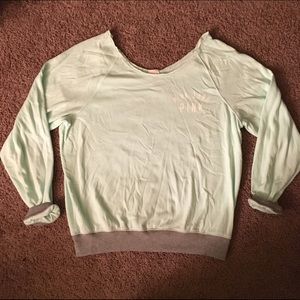 Oversized PINK off the shoulder sweater