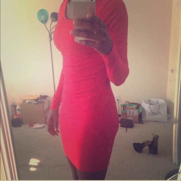 🚫SOLD🚫 on mercari Red long sleeve bodycon dress