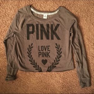 Grey & Black Cropped VS PINK Sweater