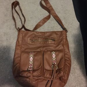 Over the shoulder leather purse