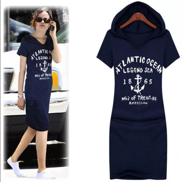 Boutique Dresses & Skirts - 🆑Clearance! HP 4/2/16 Hoodie Dress in Navy  NEW!