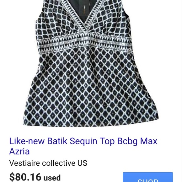 BCBG silk blend sequin top 🍸black white silver 🍸