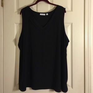 Susan Graver black sleeveless top