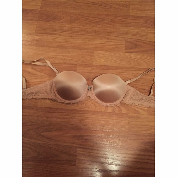 VS Pink Nude Strapless Push Up Bra