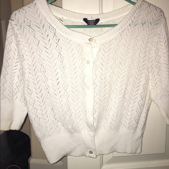 White cardigan