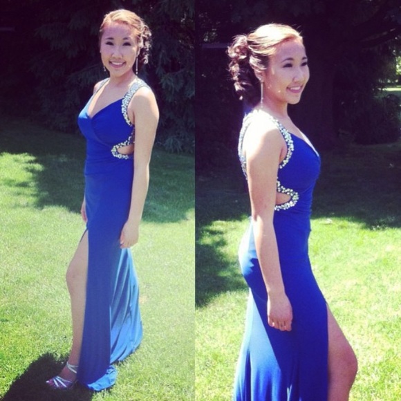 Royal blue prom dress