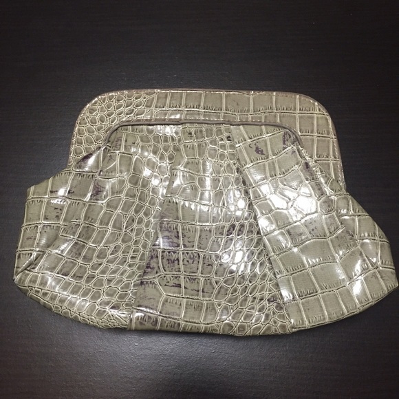 Charlotte Russe faux crocodile skin clutch - Picture 1 of 3