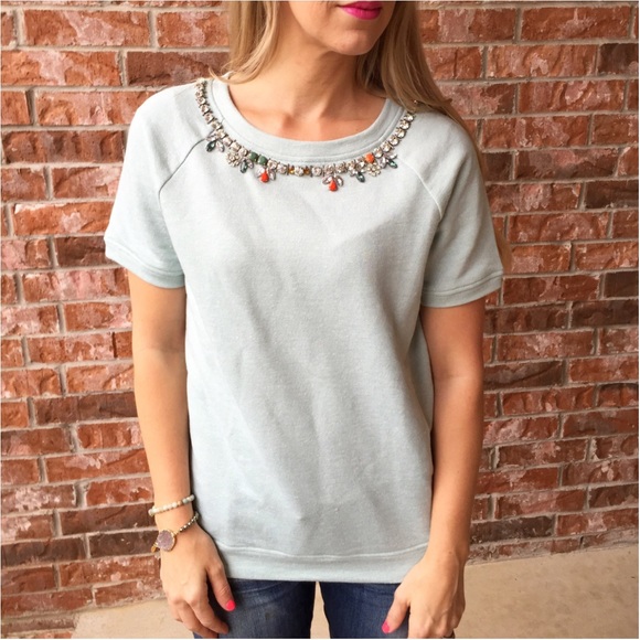 Beaded Jewel front sweatshirt top - Picture 1 of 1