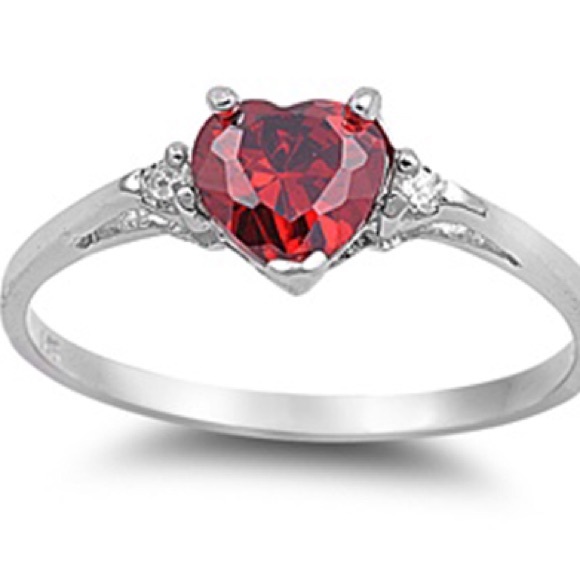Heart promise Ring Band solid sterling silver