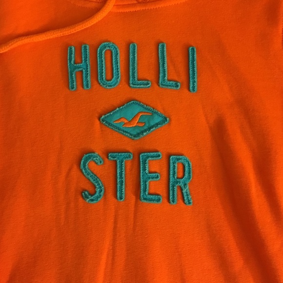 Orange Hollister Hooded Sweatshirt - Picture 2 of 3