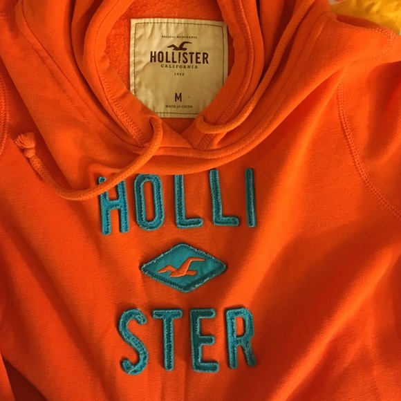 Orange Hollister Hooded Sweatshirt - Picture 3 of 3