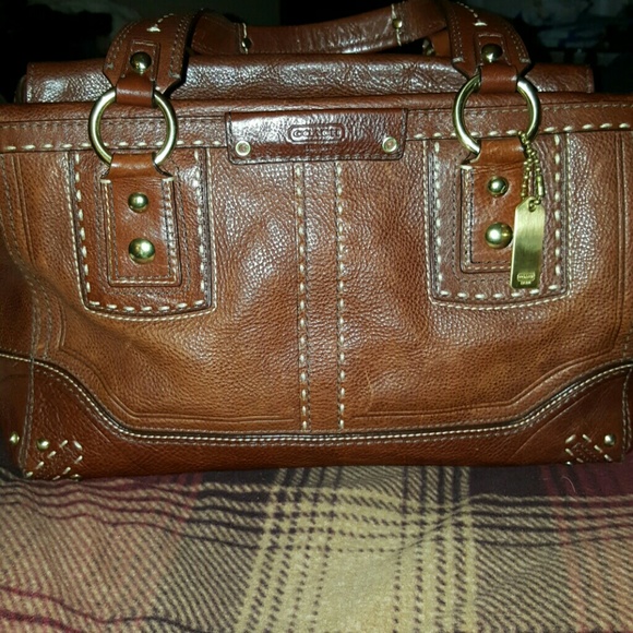 Beautiful Camel Leather.. Coach...Stitching