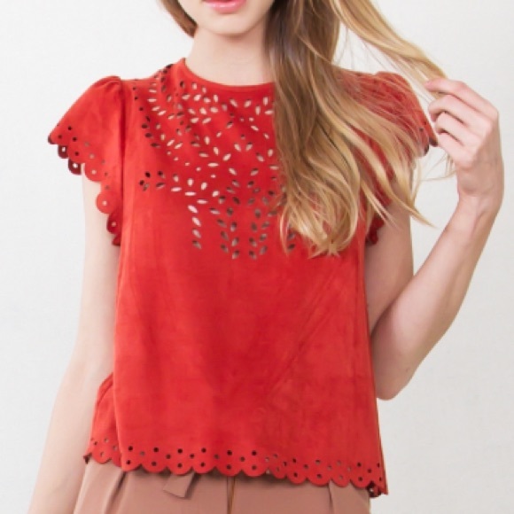 Suede Cut Out Top!!