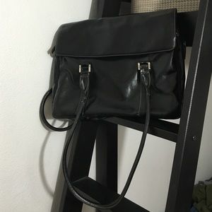Black Buxton Leather Business / Laptop Bag