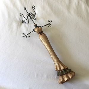 Gold dress jewelry holder