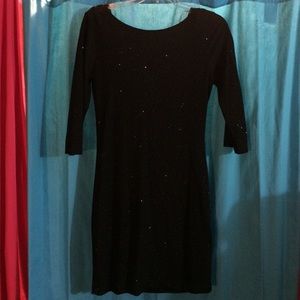 Black drop back dress